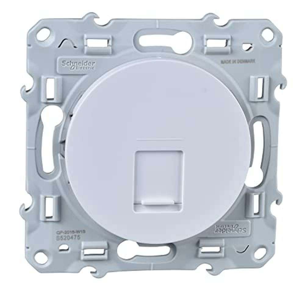 Schneider Electric s520475 Socket RJ45 Category 6 UTP, WHITE