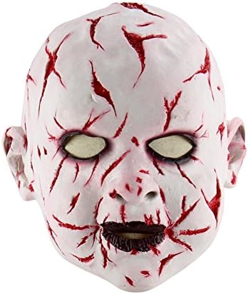 Olibay Halloween Mask Scary Grimace Costume Ghost Cosplay Party Rotten Gums Mask