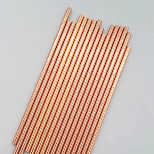 Free DHL 500 pcs Plain Rose Gold Foil Paper Straws Bulk, Solid Color Metallic Rose Gold Paper Drinking Straws for Holiday Party, Wedding, Baby Shower, Birthday, Christmas Pure Mason Jar Straws