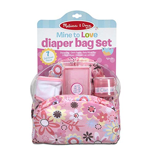 image for Melissa & Doug Mine to Love Diaper Bag Set (Fabric Bag with Two Compar