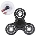 Fidget Spinner - Hands Fast Bearings Relieves Stress And Anxiety for Children & Adults Attention Toy - Stress Reducer EDC Tri Finger Spinner (Black & Silver)
