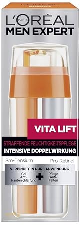 L'Oreal Men Expert Vita Lift Feuchtigkeitspflege Gesichtscreme mit Intensive Doppel-Anti-Aging Wirkung - Soforteffekt gegen A