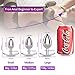 Comfortable Anal Plugs Luxury Jewelry Training Set Stainless Steel Butt Plug Fetish Bondage Anal Stimulation Sex Toys with 3 Colors Replaceable Bases