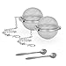 Cloudyfocus Mesh Tea Ball Strainers & Tea Scoop - 2pcs, Stainless Steel Tea Filters Loose Leaf Tea Infuser Strainers Interval Diffuser for Tea - 2.1 Inch
