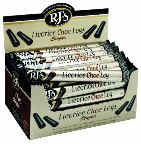 RJ Licorice Licorice / Choc Single Logs 40g - CLF-RJ-1002 by RJs