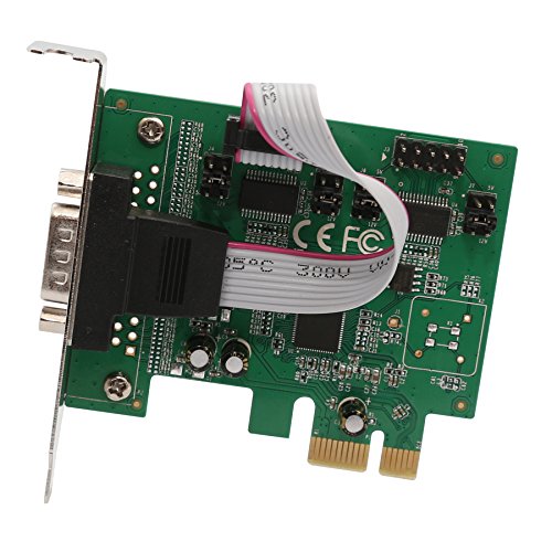 IO Crest 2 Port PCI Express 1.0 x 1 to Industrial Serial DB9 COM RS232 Converter Adapter Controller for Desktop PC with Low Bracket