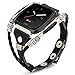 Compatible with Samsung Galaxy Watch Active 40mm Bands, Marval.P 20mm Universal Bands (NO Lug Included) for Galaxy Watch 42mm Leather Replacement Bracelet Strap, Wristbands Wrist (#Dark Black)