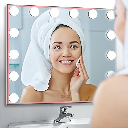 Nitin Lighted Vanity Mirror with Touch Control Design, Hollywood Style