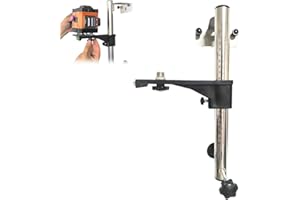 Adjustable Laser Level Wall Mounting Bracket, Height Multi-Functional Laser Holder Rotating Leveling Support Stand with Marke