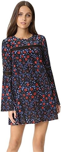 Amazon Cynthia Rowley シンシアローリー レディース ワンピース Folky Floral Trapeze Dress Black 並行輸入品 ワンピース チュニック 通販