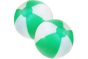 PENTA ANGEL Beach Balls 2PCS 12 Inch Inflatable/Blow Up Classic Rainbow Color Summer Swimming Pool Party Favors Water Toy Beachball for Women Men Adults Playing