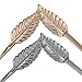 DRESHOW 3 Pack Metal Leaves Belts Roses Floral Elastic Dress Belt Stretchy Waistband for Women Interlocking Buckle