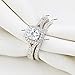 Newshe Vintage Wedding Engagement Ring Set for Women 925 Sterling Silver 1.4ct White AAA Cz Size5-10