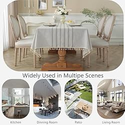 Alsoo Table Cloths Rectangle Table, Waterproof