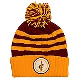 NBA Mitchell & Ness Jersey Stripe Hi Five Knit Hat with Pom