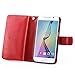 S6 Case, Galaxy S6 Case, Joopapa Samsung Galaxy S6 Wallet Case,Pu Leather Case Magnet Wallet Credit Card Holder Flip Cover Case Built-in 9 Card Slots & Stand Case for Samsung Galaxy S6 (Red)