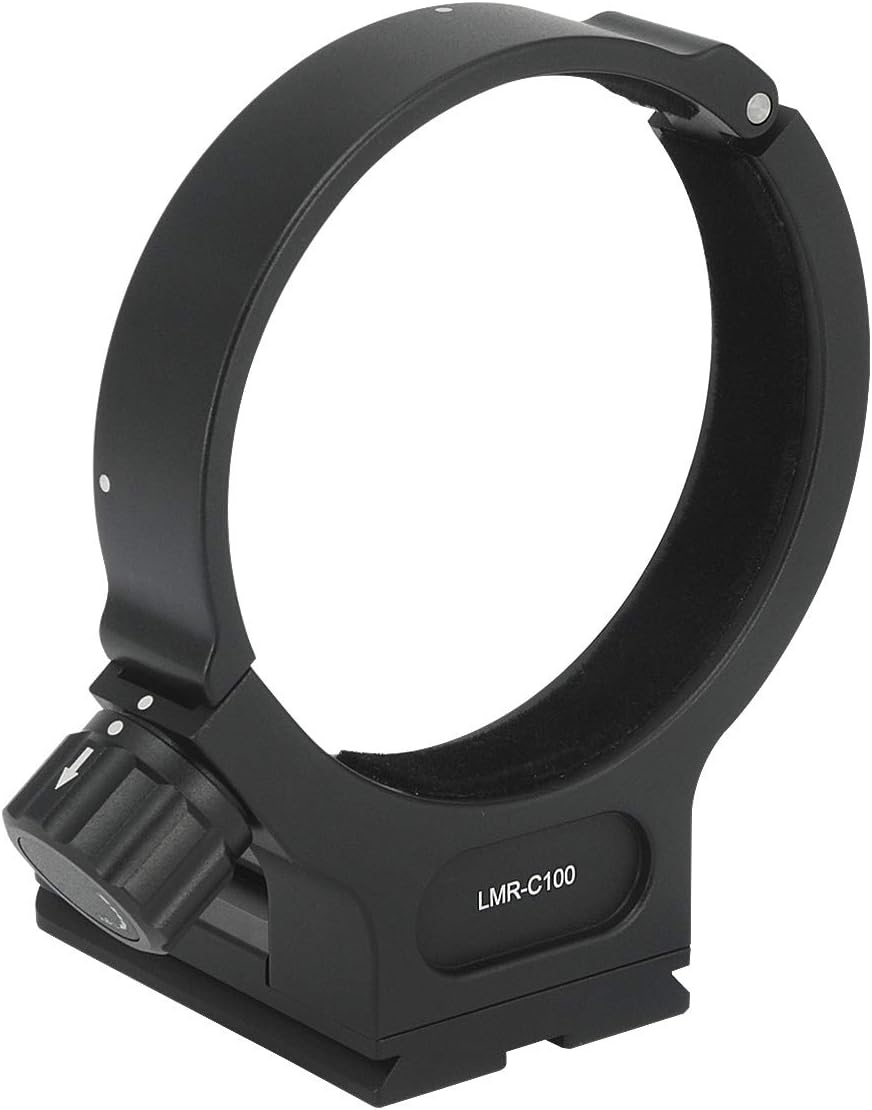 Haoge LMR-C100 Lens Collar Foot Bracket Tripod Mount Ring D for Canon EF 100mm f/2.8L Macro IS USM Lens Built-in Arca Swiss Type Quick Release Plate Black - Image 5