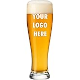 Personalized 16 oz Laser-Etched Pilsner Glass, Custom Logo or Design, for Bars, Breweries, Restaurants and Corporate Gifts (1 glass)