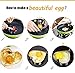 Egg Ring Pancake Mold 9PCS WGZOJOPD Stainless Steel Pancake Forms Fried Egg Mold Non-Stick Egg Poachers With Handle For Griddle Pan Kitchen Tool