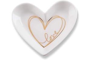 Kate Aspen 23192NA Heart Shaped White Trinket, Jewelry Dish Party Favor 0 Gold