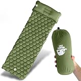 Legit Camping Sleeping Pad Camping Mat Comfortable Sleeping Mat - Rolls Up Tight - Air Support Cells Transform Your Camping Mattress and Camping Pad - Best Outdoor Sleep (Forest Green)