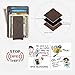 piboshi Money Clip Wallet Leather Slim Front Pocket Magnetic RFID Money Clip Wallet (Brown)