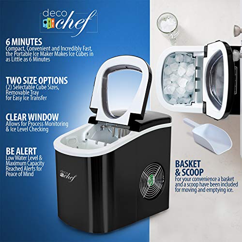 Deco Rapid Portable Automatic Electric Countertop Ice Maker 6 Great