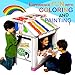 UC Global Trade Inc Shop Playhouse for Creative Coloring & - Cardboard House for Kids and Additional Sticker Decorations & 3D Puzzle Coloring Castle for Kids and Adults Educational DIY Build (Shop)