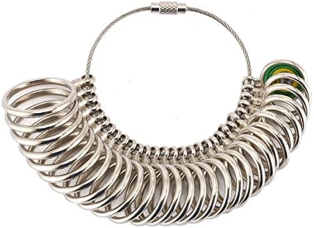 Mymei 指輪ゲージ リングゲージ 上質 指輪サイズゲージ 1号 28号対応 指輪のサイズを測る道具 シルバー 日本規格