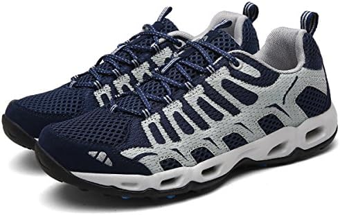 TZTONE Unisex Breathable Quick-Dry Hiking Shoes Mountaineering Shoes for Men Women Outdoor Walking Sneakers HS666-thickenblue-39