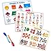 21Juniors Educational Silicone Kids Placemats - Portable Set of 3 : Alphabet, Numbers, Shapes & Colors - Non Slip and Washable with 2 Heat Sensitive Silicone Spoons for Baby