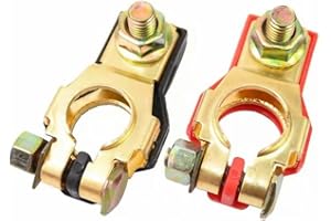 2PCS Battery Terminal Connectors for Hyundai Tucson NX/TL/LM/JM 4/3/2/1.Gen 2005-2025, Solid Copper Top Post Battery Terminal