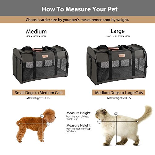 Akinerri Airline Approved Pet Carriers,Collapsible Soft Sided Pet