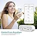 WiFi Smart Plug Socket Works with Alexa Echo/Google Home/IFTTT, Slitinto Dual Mini Smart Outlets with Remote Control Individually, Energy Monitoring and Timer, No Hub Required, ETL Listed-1 Pack