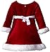 Bonnie Baby Baby Girls' Stretch Velvet Santa Dress Red