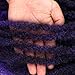 GX Beauty 3Packs 18Inch Marley Hair Ombre Purple Marley Braiding Hair for Twists Afro Kinky Curly Crochet Braids Hair Extensions(Black Mixed Purple)
