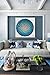 YaSheng Art - 24x24 inch 3D Metallic Bead light Blue Flowers Texture Oil Painting on Canvas Abstract Art Pictures Canvas Wall Art Paintings Modern Home Decor Abstract Paintings Ready to hang