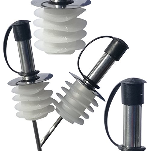 Coralpearl Bottle Homebrew Kit: Cleaning Brush Set Long Handle Thin Cleaner Tools,2 Kitchen Funnels,6 Silicone Stainless Steel Stoppers with Straw Dispenser Pourer Spout,Dust Cap for Wine,Liquor,Oil - Thumbnail 4