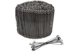 CALIFORNIA CONCRETE TOOL CCTI Rebar Tie Wire - 16 Gauge 6 Inch Black Soft Annealed Double Loop Bar Tie - 1000 Pack