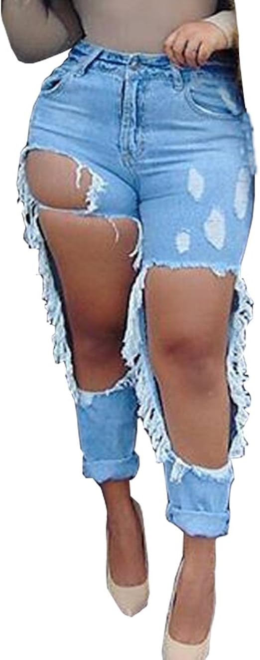 Jeans with big holes in them Clearance