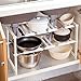 Adjustable & Expandable Under Sink 2-Tier Storage Shelf