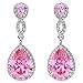 EVER FAITH Austrian Crystal Zircon Wedding 8-Shaped Pierced Dangle Earrings