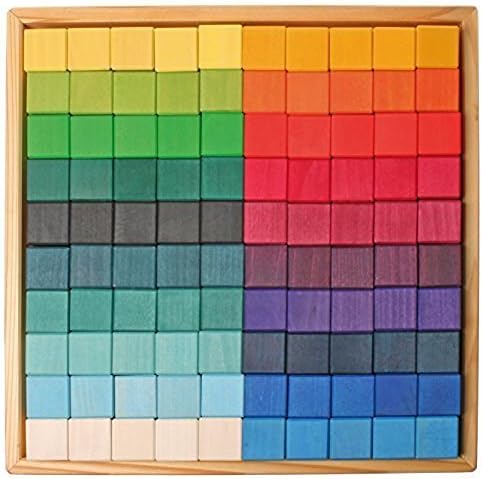 100 Wooden Cube Blocks 