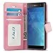 J&D Xperia XA2 Ultra Case, [Wallet Stand] [Slim Fit] Heavy Duty Protective Shock Resistant Flip Cover Wallet Case for Sony Xperia XA2 Ultra - [NOT Compatible with Sony Xperia XA2] - Pink