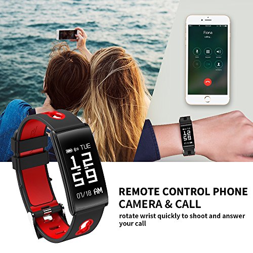 Fitness Tracker Bracelet With Wrist Based Heart Rate Blood Pressure Monitor Bluetooth Call Remind Remote IP68 Waterproof Smart Watch Wireless Pedometer Band Sleep Monitor For Android iOS Phone
