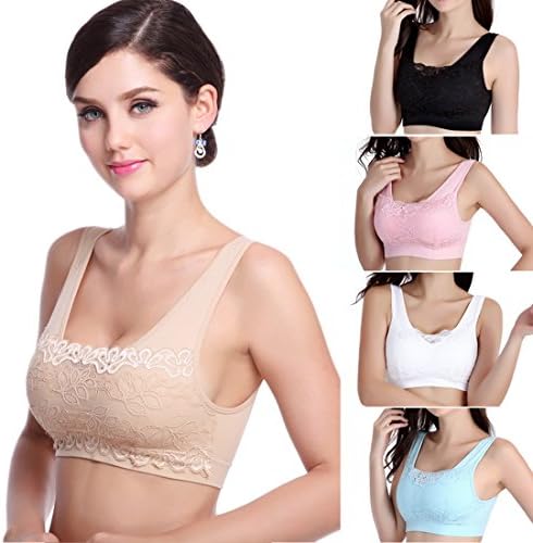 Jewelry_Awesome Women's Lace Full Coverage Wire Free Leisure Sport Bra