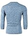 H2H Mens Summer Casual V-Neck Button Cuffs Cardigan Three-Quarter Sleeve T-Shirts SKYBLUE US L/Asia XL (CMTTS0194)