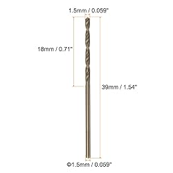 HARFINGTON 10pcs Cobalt Jobber Drill Bits 1.5mm