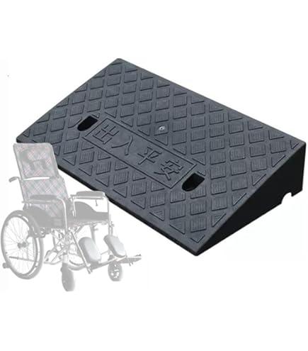 Rampe De Seuil En Bois Pour Fauteuil Roulant, Vélo, Voiture - Hauteur 8/10/12/15 Cm - Capacité 1 Tonne