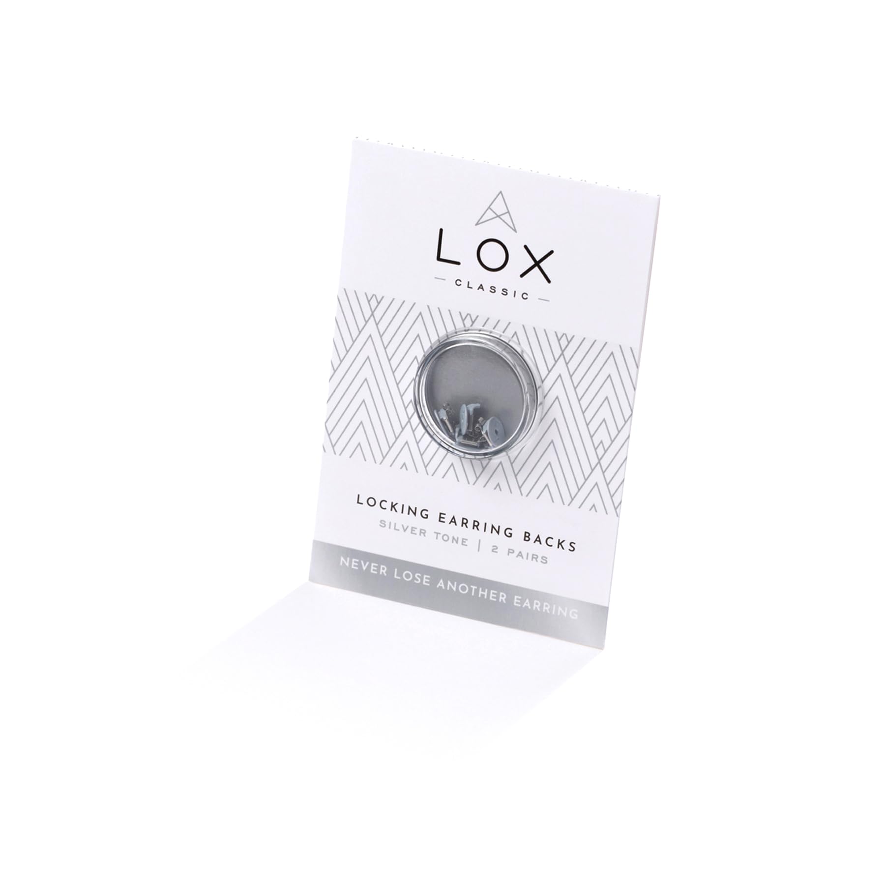 LOX Women's Secure Earring Backs - for All Types of Earrings - Easy to Adjust, Hypoallergenic, Safe and Easy to Use Earring Backs - 2 Pairs - Silver โ image 1